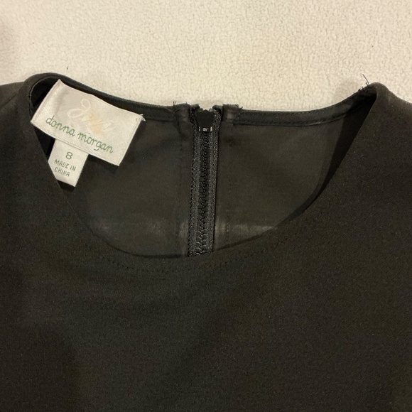 Black Dress with White Trim Size 8 Donna Morgan - Picture 5 of 5